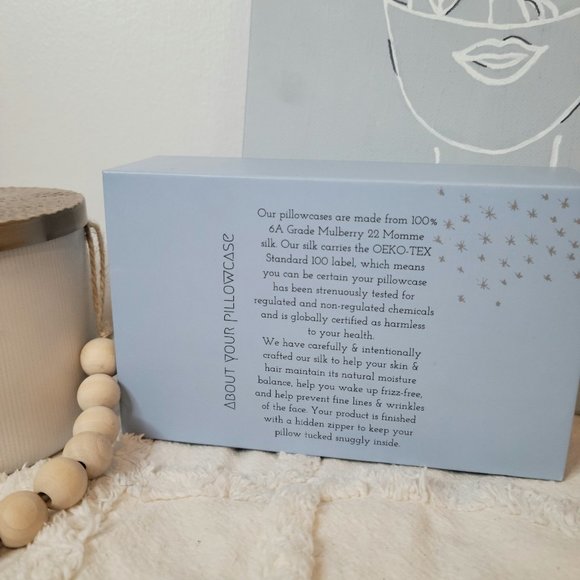 NEW The Golden Arch 100% Silk 22 Momme Pillowcase Ivory, Size K - Picture 5 of 14